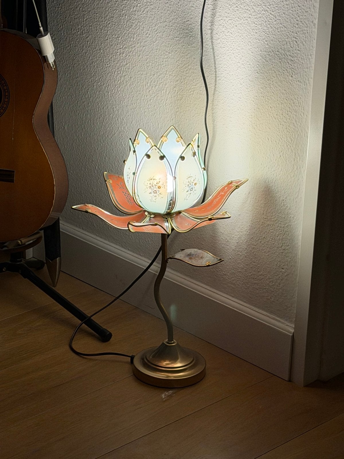 Sfeervolle Lotuslamp tafelmodel - Uniek Design, Overige merken, Vintage, Meerkleurig, E14 (klein)