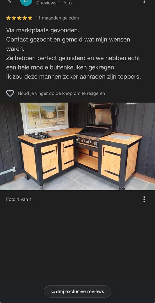 Prachtig unieke Buitenkeuken Douglas op maat & bezorgt, Tuin en Terras, Buitenkeukens, Ophalen of Verzenden, Nieuw, Houtskool