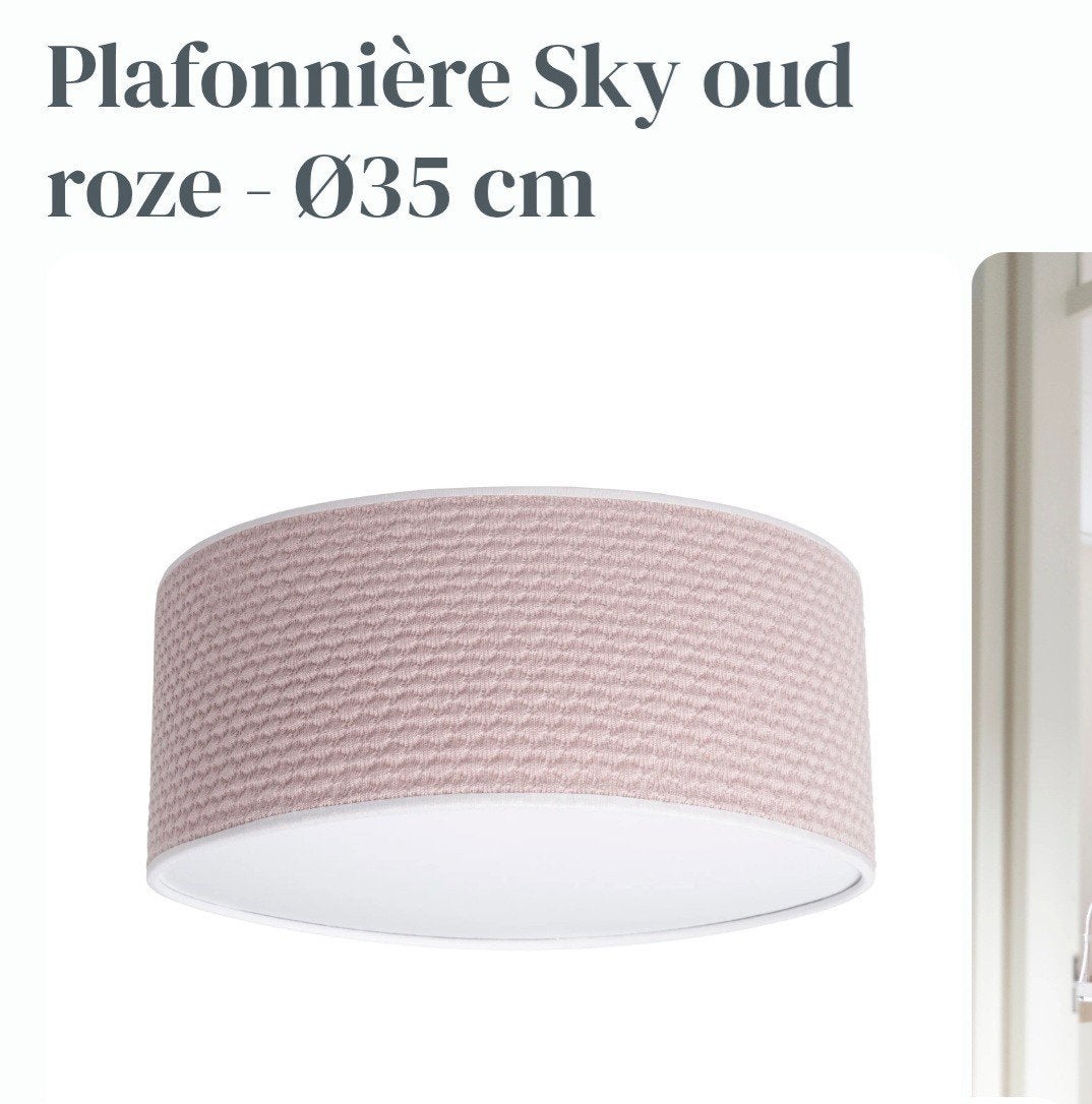 Plafonnière Baby's Only: Sky oud roze 35 x 16 cm, Huis en Inrichting, Lampen | Plafondlampen, Ophalen, Roze, Nieuw, E27 (groot)