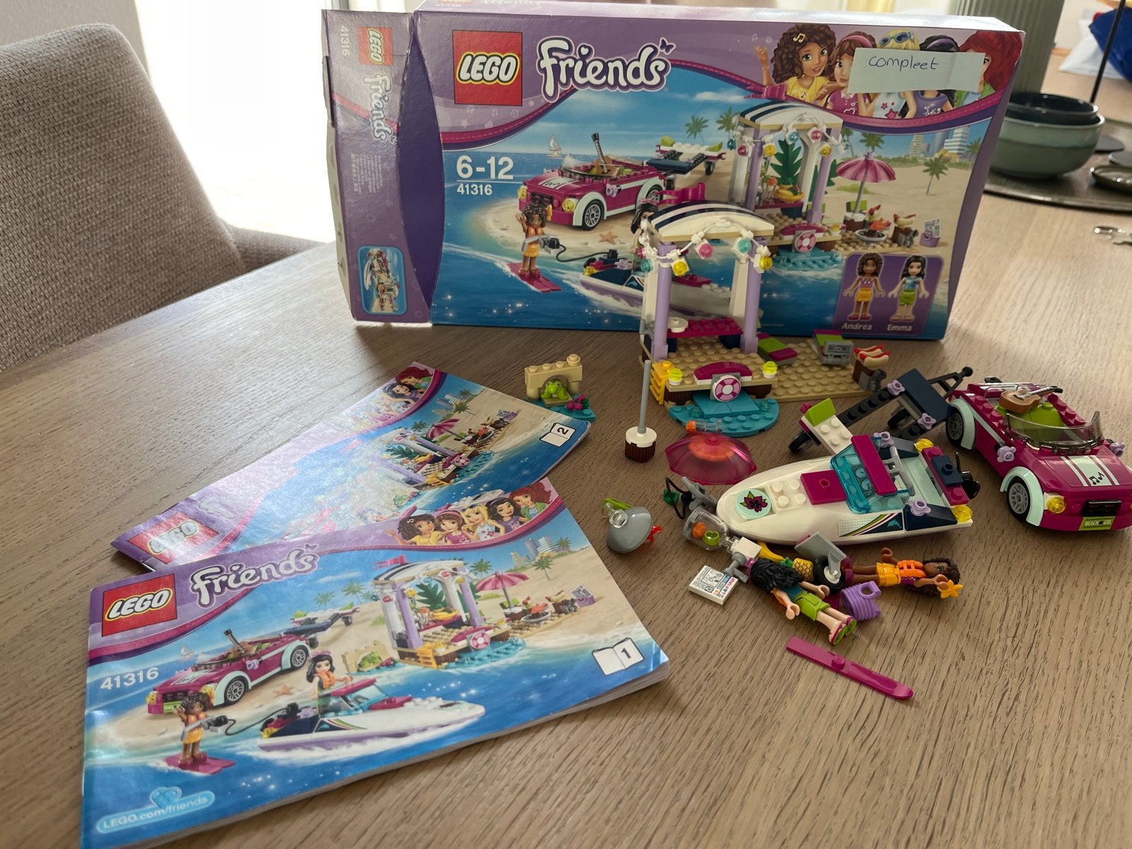 LEGO Friends 41316 Andrea's Speedboot Transport, Gebruikt, Lego, Friends, Ophalen of Verzenden