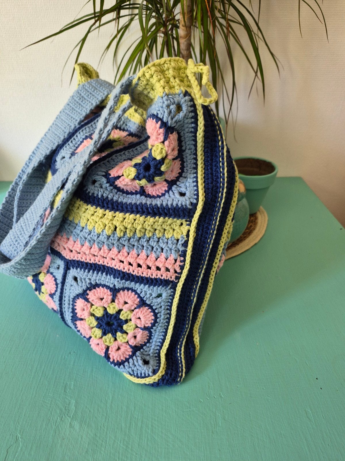 Gehaakte schouder/strandtas, Ophalen of Verzenden, Nieuw, Haken, Overige typen