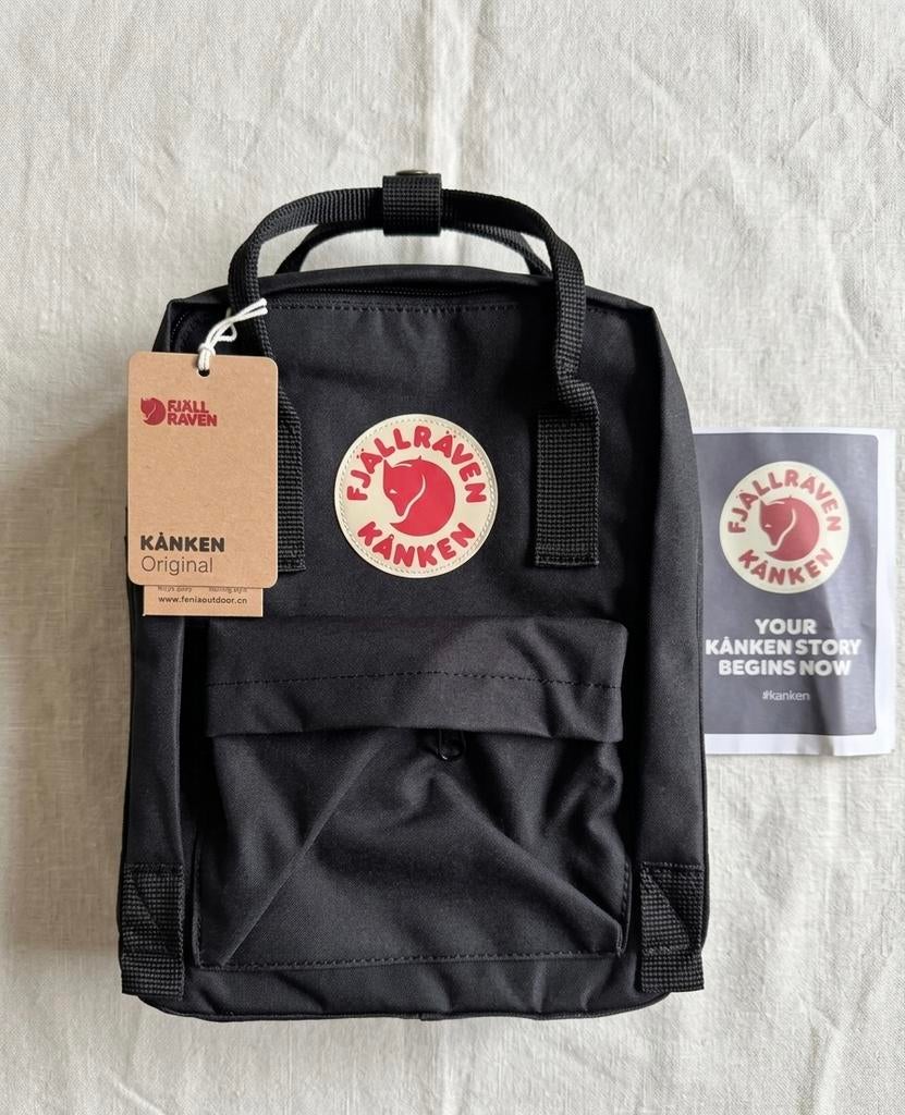 Fjällräven Kånken Mini Zwart - Nieuw met kaartjes, Overige merken, Geen, Nieuw, Ophalen of Verzenden