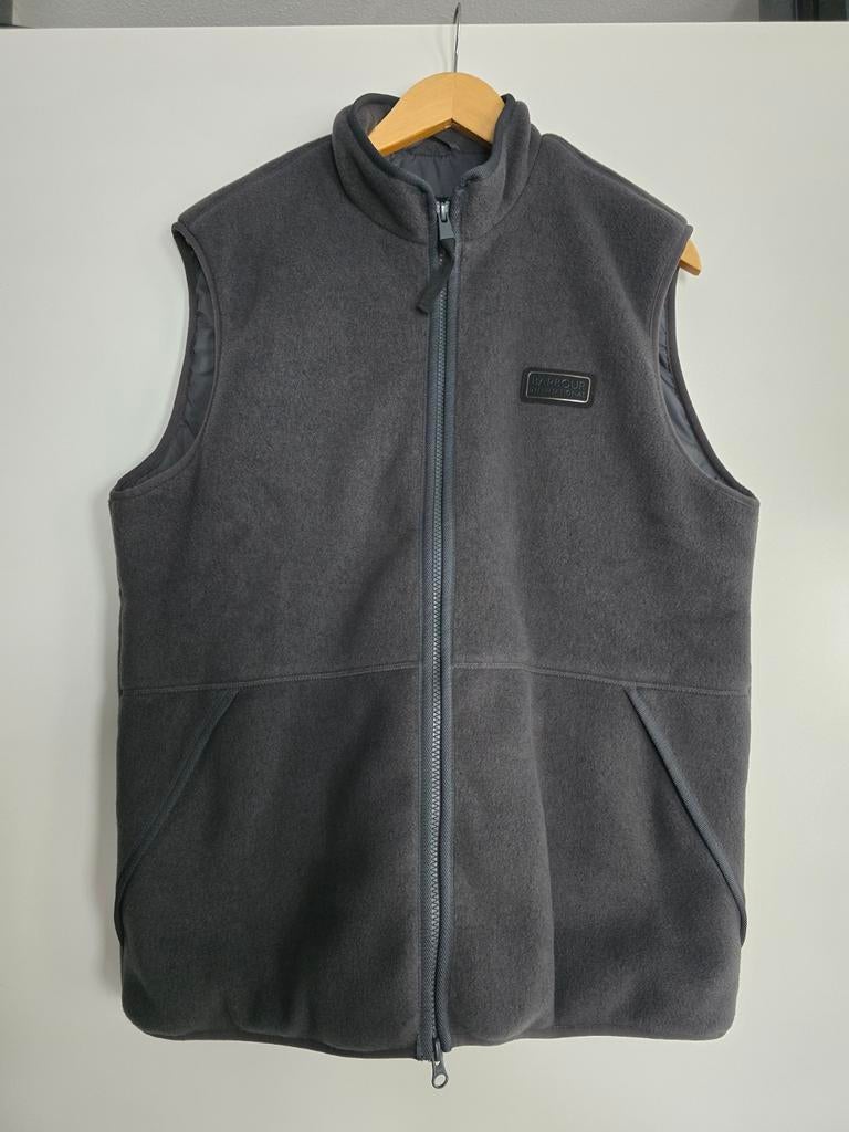 Barbour International fleece bodywarmer - donkergrijs - M, Maat 48/50 (M), Nieuw, Ophalen of Verzenden, Grijs