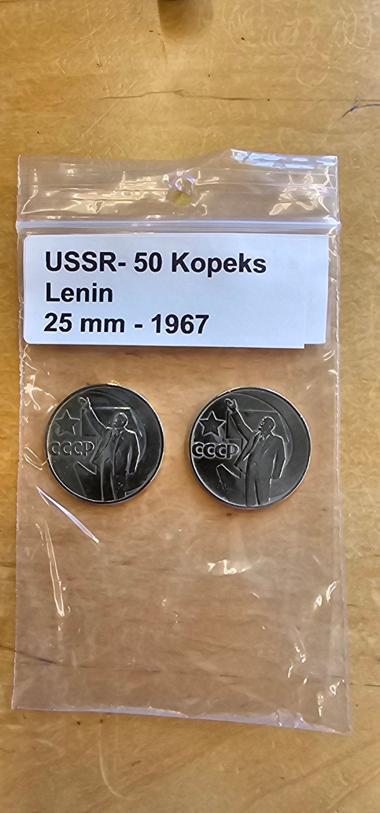 USSR 50 Kopeken Lenin 1967 - 25 mm, Ophalen of Verzenden, Centraal-Azië, Losse munt