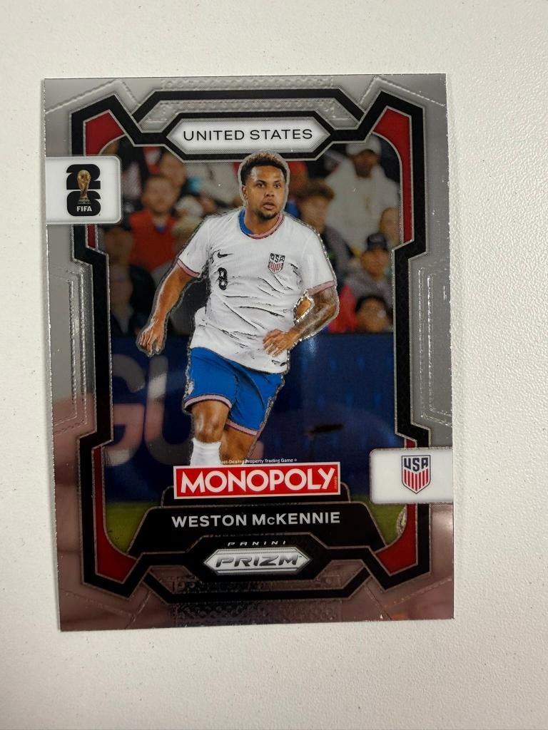 50 Weston McKennie Prizm Monopoly World Cup 2026, Ophalen of Verzenden, Nieuw, Buitenlandse clubs, Poster, Plaatje of Sticker