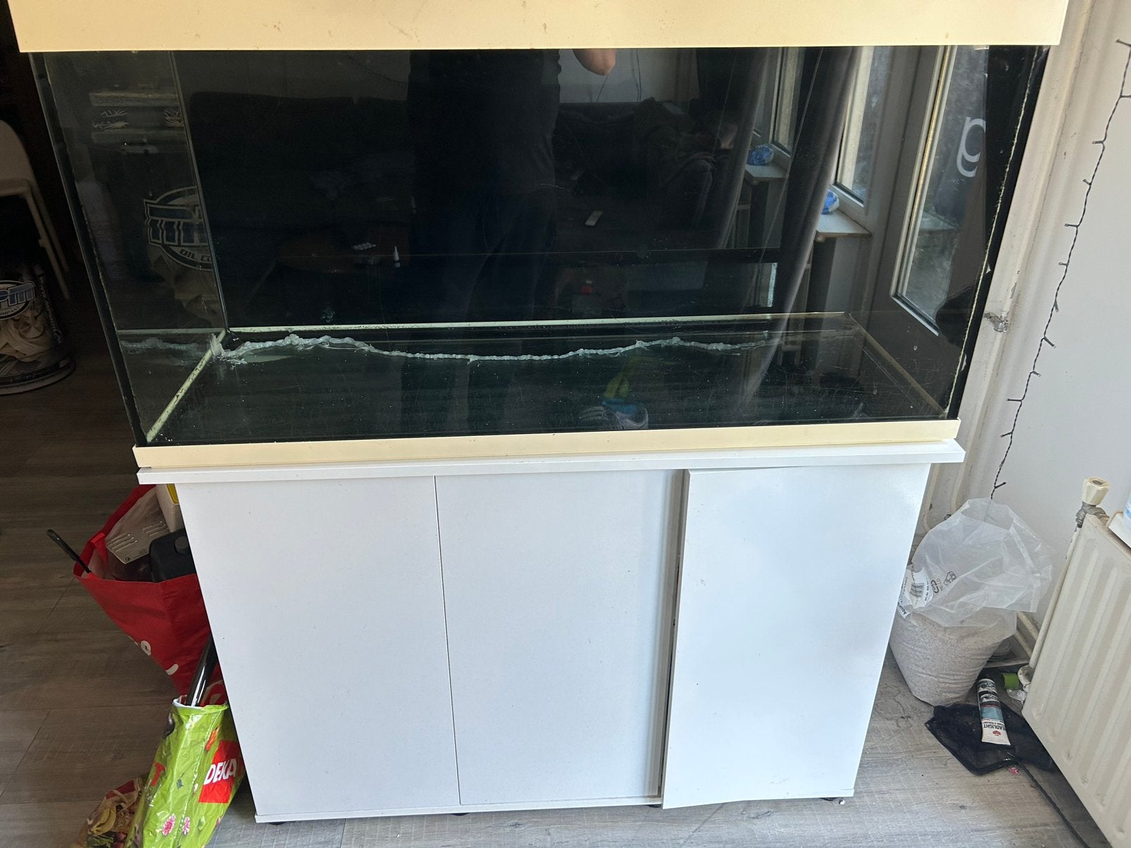 Aquarium 120cm, Ophalen of Verzenden, Verwarming, Gebruikt, Leeg aquarium