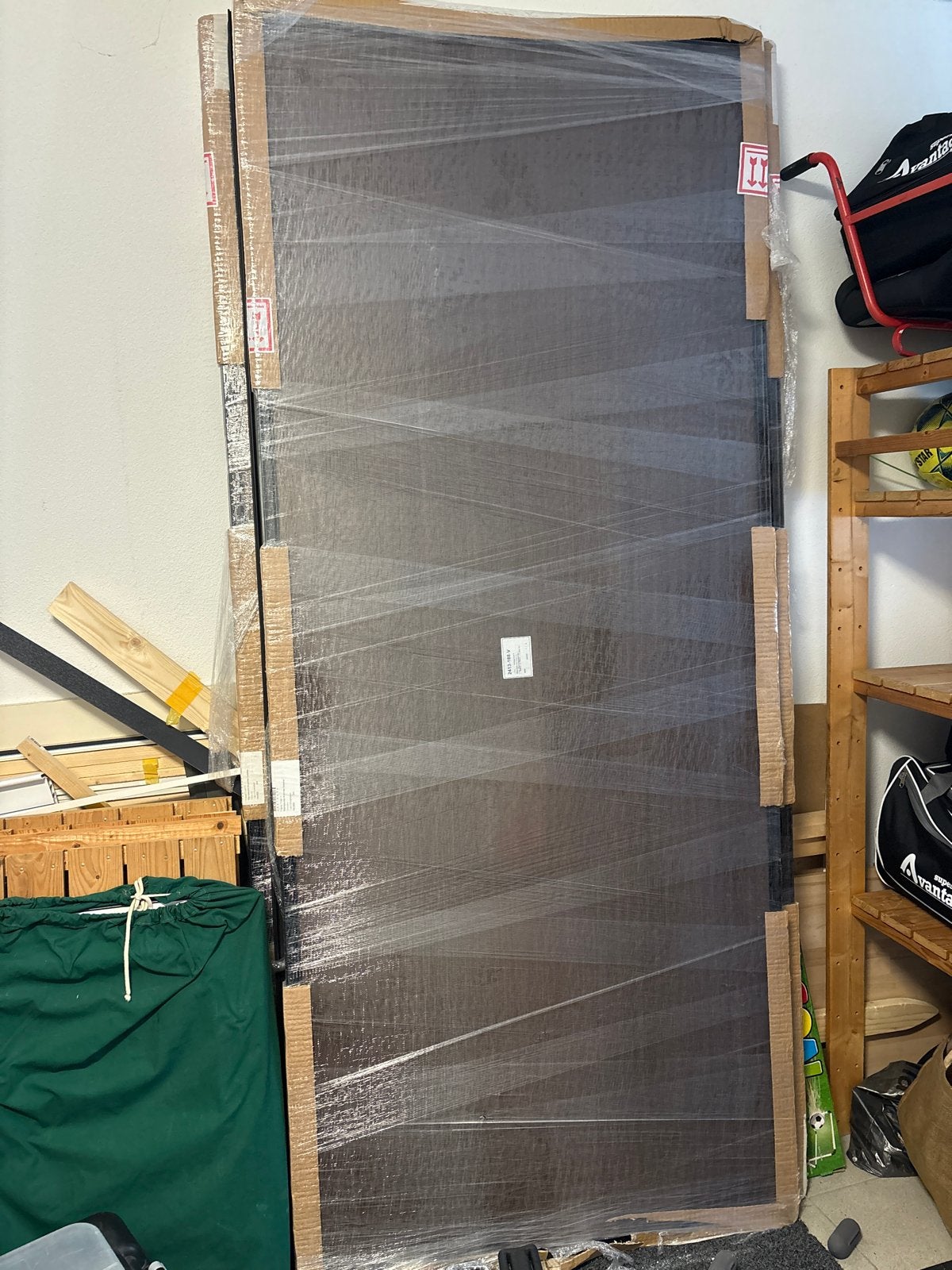 4 Schuif kastdeuren 238x100 cm met rails, Ophalen, 100 tot 150 cm, 200 cm of meer, Nieuw