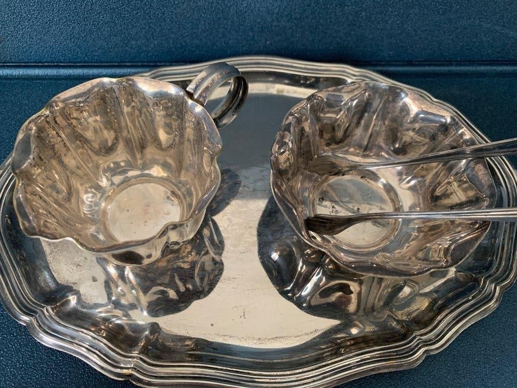 Prachtig brocante roomstelletje uit de 60e jaren, Ophalen of Verzenden