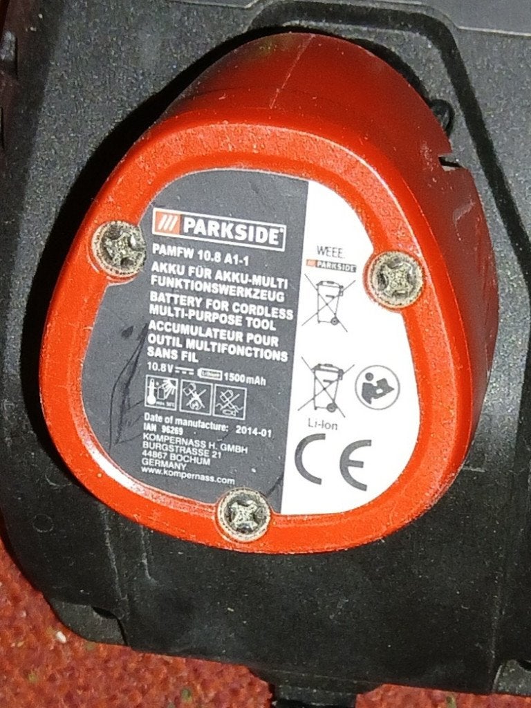 Parkside oplader en accu., Ophalen, Zo goed als nieuw