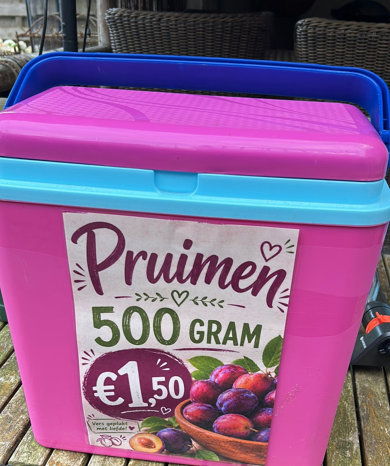 Biologische pruimen, Ophalen