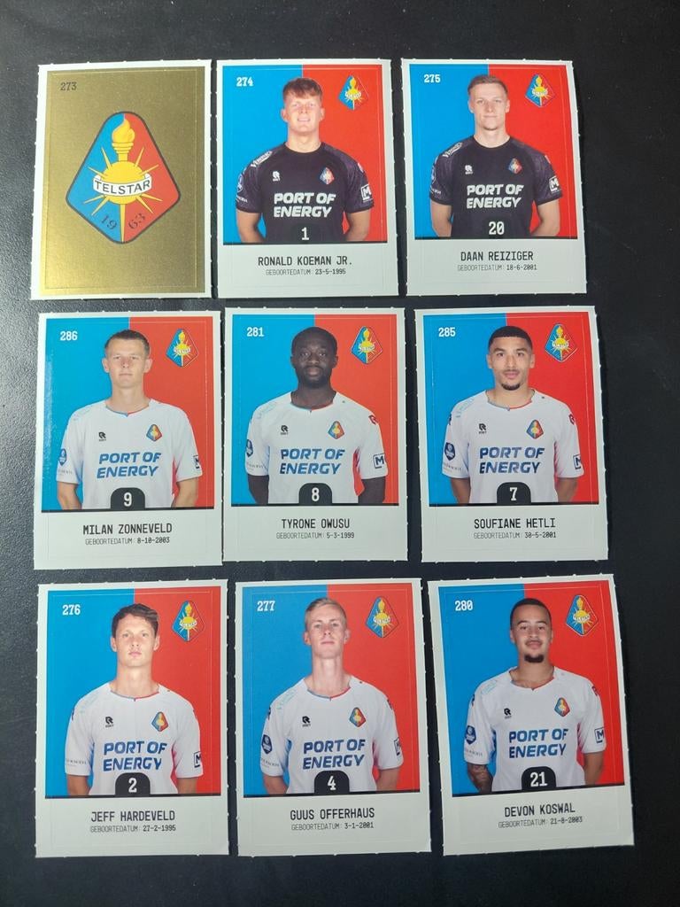 Telstar (stickers) oa koeman/zonneveld, Ophalen of Verzenden, Nieuw, Buitenlandse clubs, Poster, Plaatje of Sticker