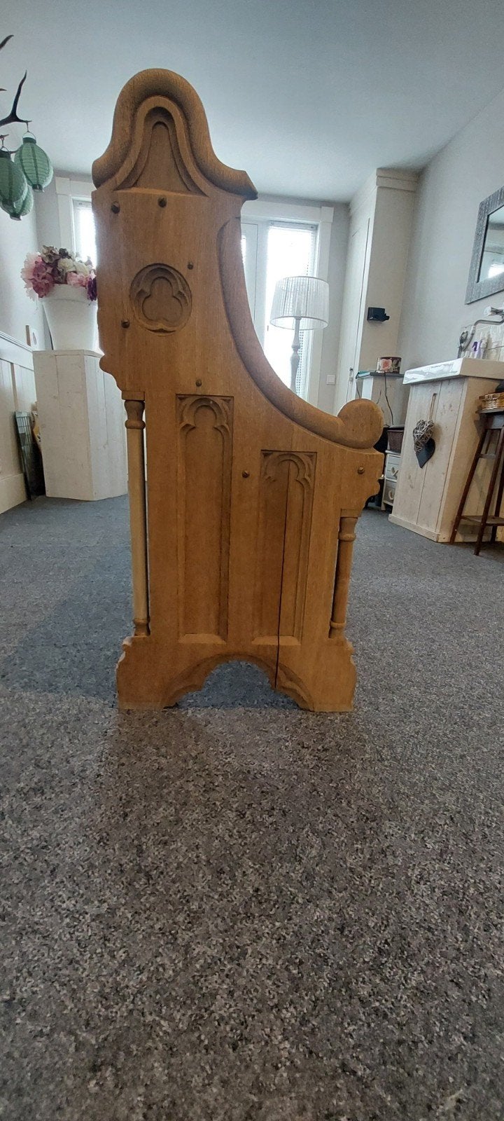 Eiken houten kerkbank, Ophalen