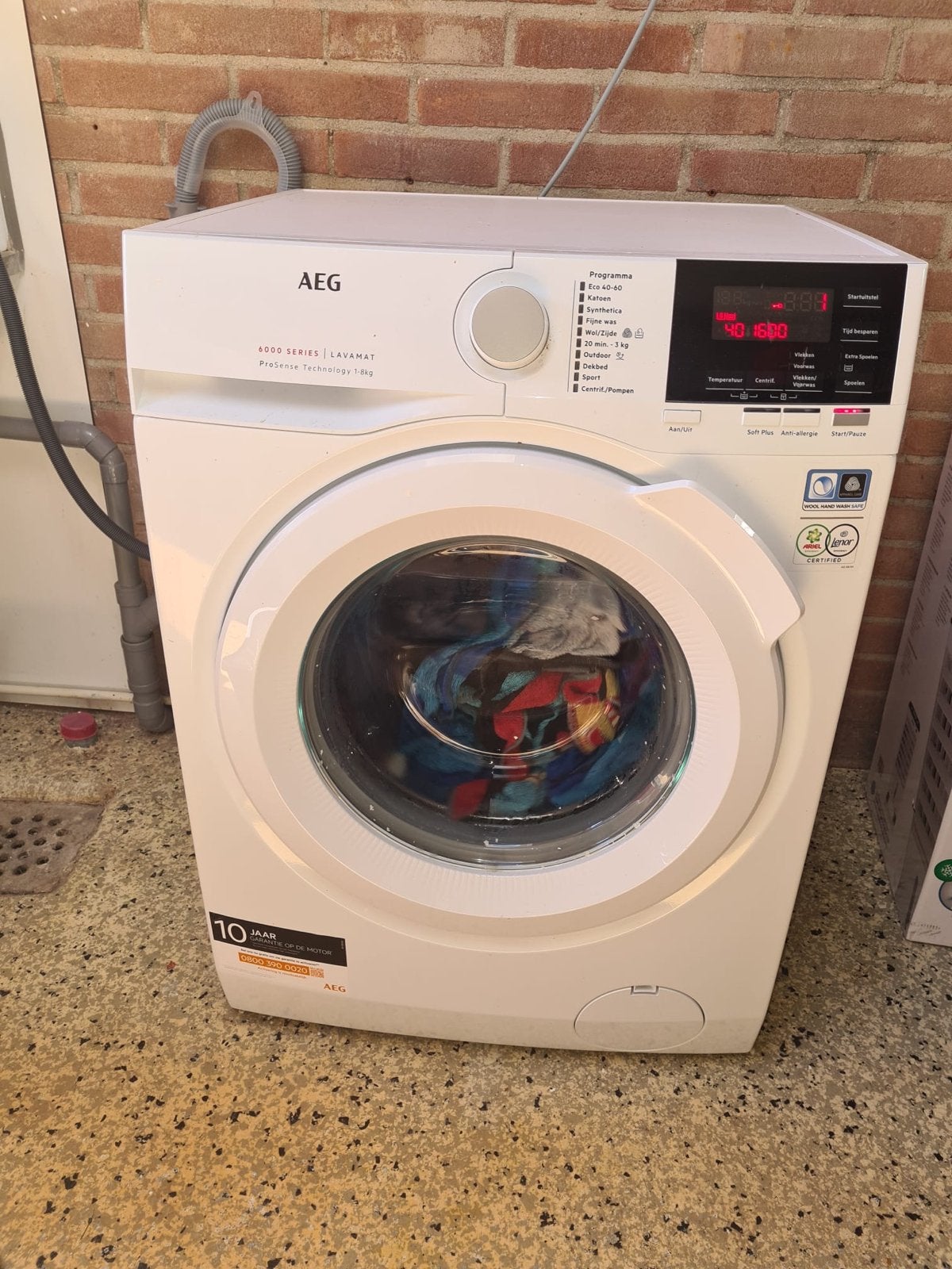 AEG 6000 SERIES LAVAMAT 7kg Wasmachine, Ophalen, 6 tot 8 kg, Gebruikt, 1600 toeren of meer
