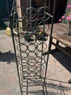 Te koop metalen Wijnrek, Ophalen, Gebruikt, 15 tot 25 flessen, 75 – 100