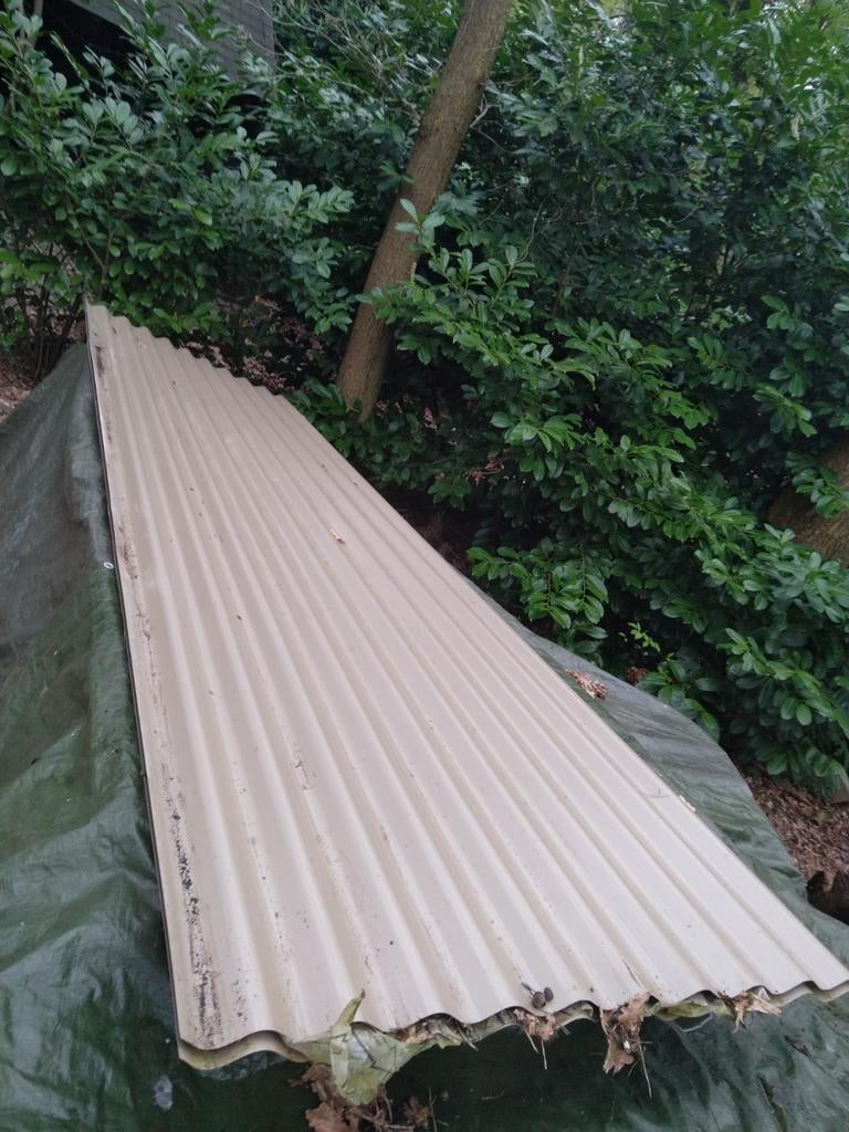 Stalen golfplaten, goud kleur, Ophalen, Overige kleuren, Zo goed als nieuw, 15 m² of meer