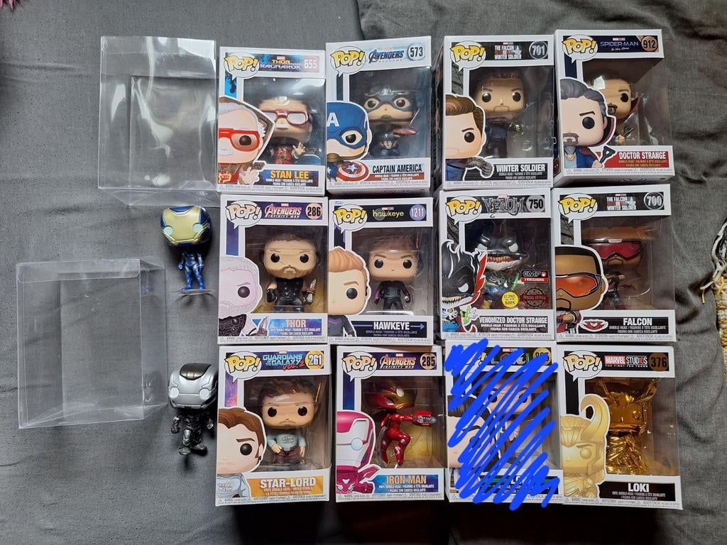 13 Marvel funko pops, Ophalen of Verzenden, Zo goed als nieuw