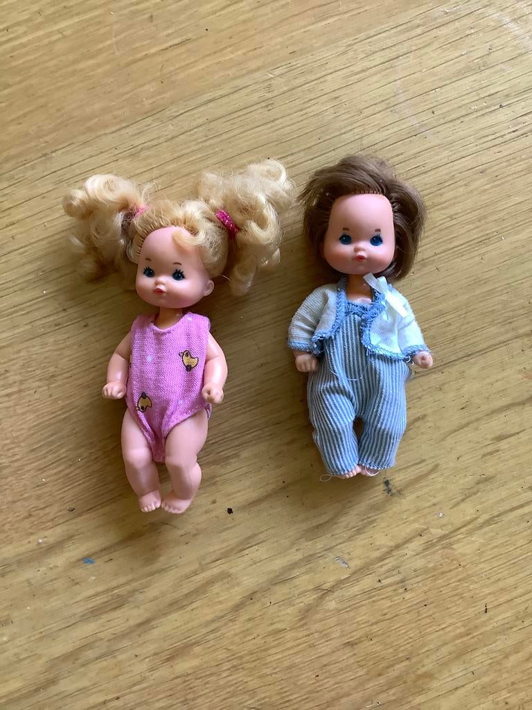 Shelly en Todd van mattel,uit Taiwan 1976,vintage, Ophalen of Verzenden, Gebruikt, Babypop