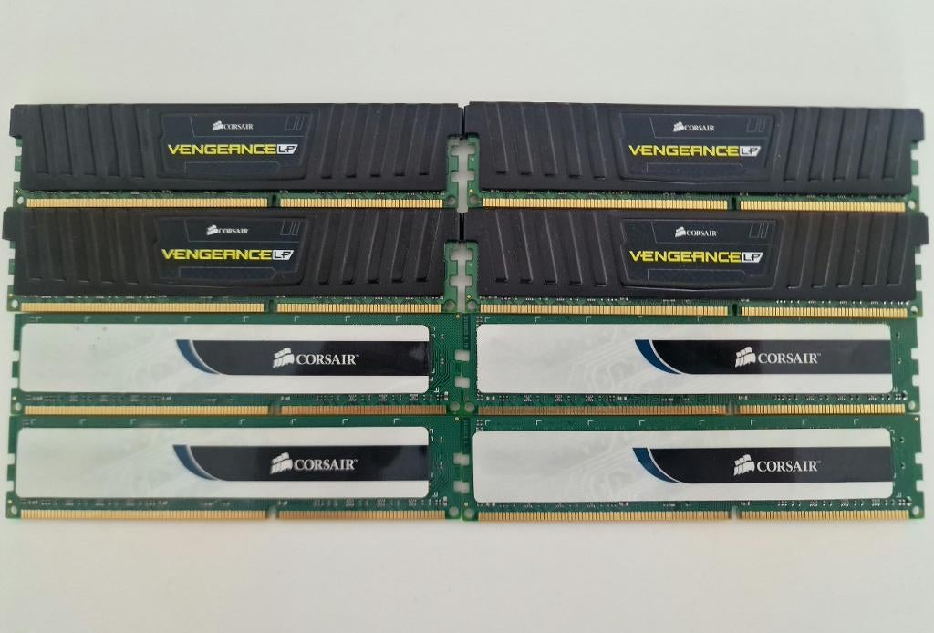 Set van Corsair DDR3 32GB (4x8) en Corsair DDR3 16GB (4x4), Computers en Software, RAM geheugen, Ophalen, 32 GB, DDR3, Zo goed als nieuw