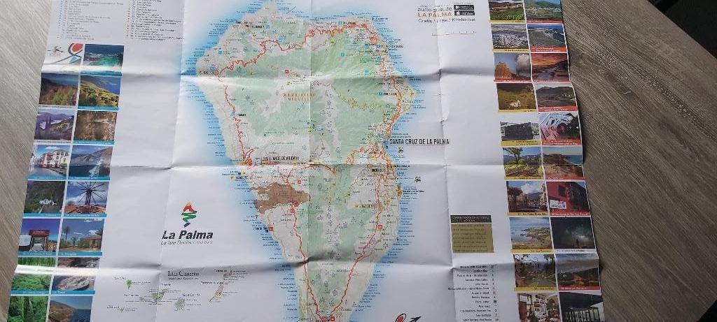 Wegenkaart van La Palma van autoverhuurder Cicar, Gelezen, Spanje, 2000 tot heden, Ophalen of Verzenden