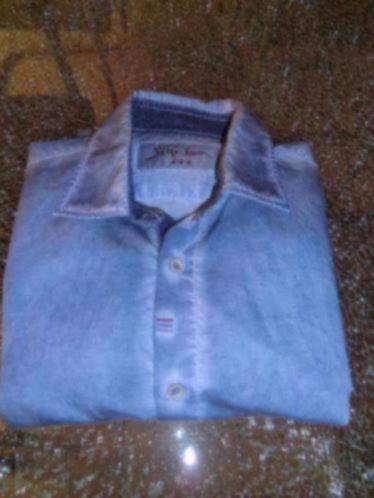 Blauw overhemd Signum, Verzenden, Zo goed als nieuw, Blauw