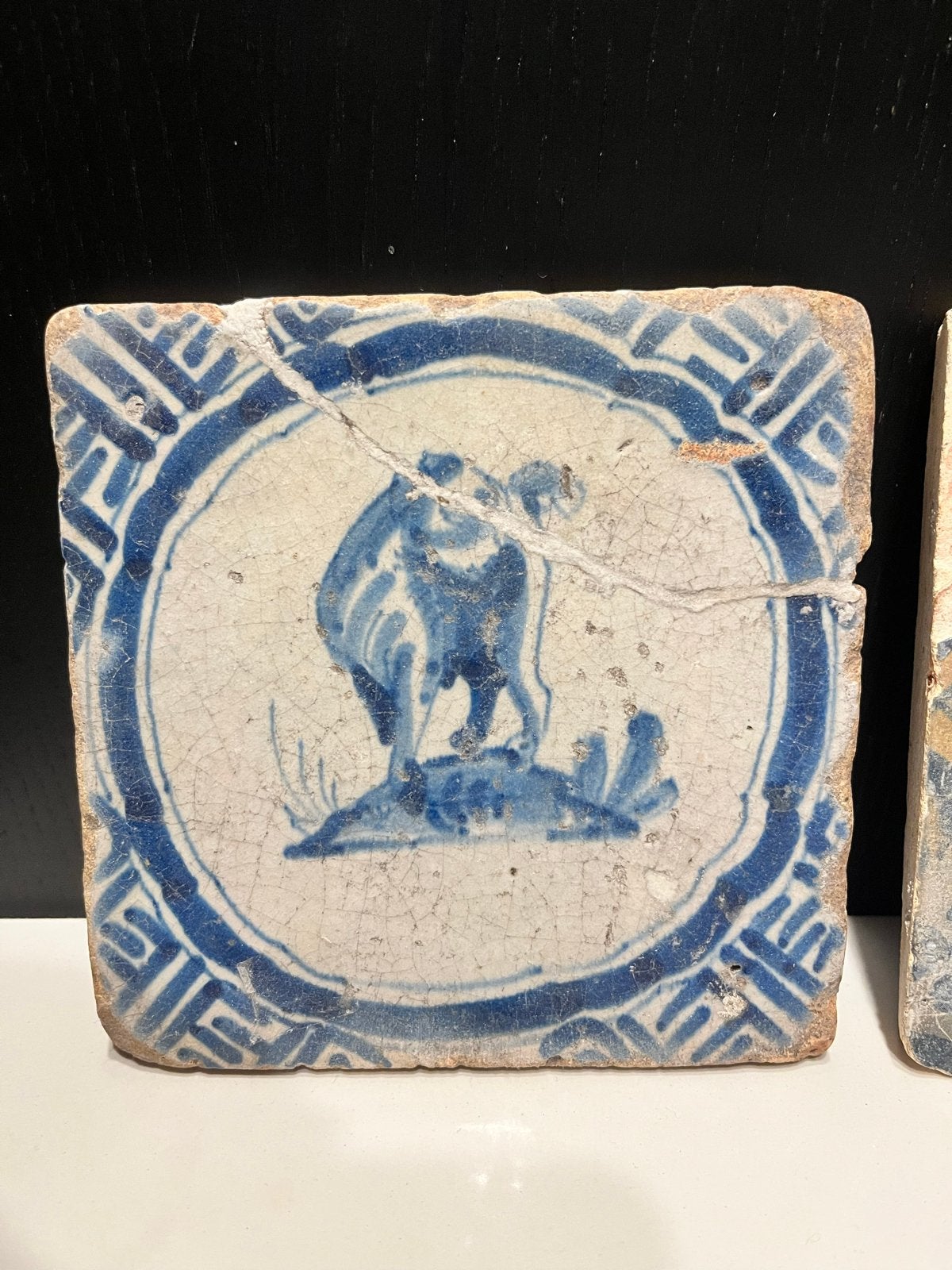 Antieke Delftse Tegels - Set van 2, Ophalen of Verzenden