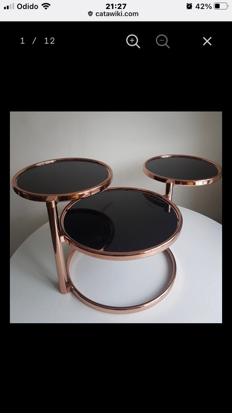 Foto 13 van Vintage Swivel tafel MILO BAUGHMAN style, Leitmotiv