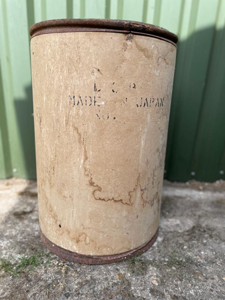 Zeer bijzondere houten RONDE TON / ROND VAT, Made in Japan!!, Ophalen, Gebruikt, Bruin, Hout