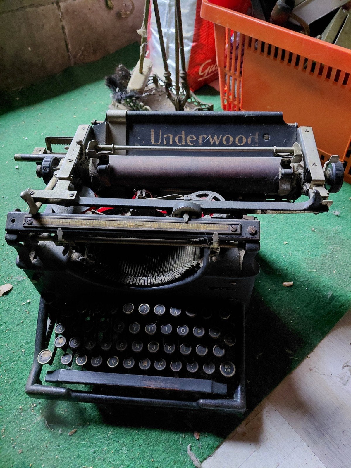 underwood typemachine, Ophalen