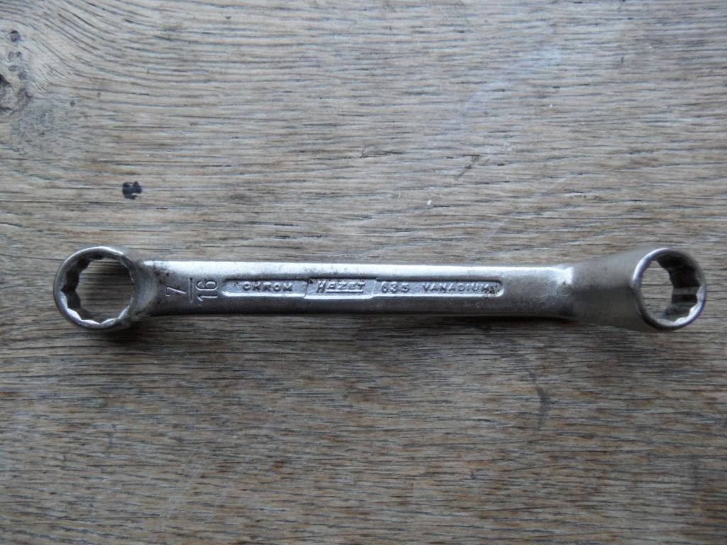 Hazet 635 ringsleutel kort 3/8 7/16, Ophalen of Verzenden, Gebruikt
