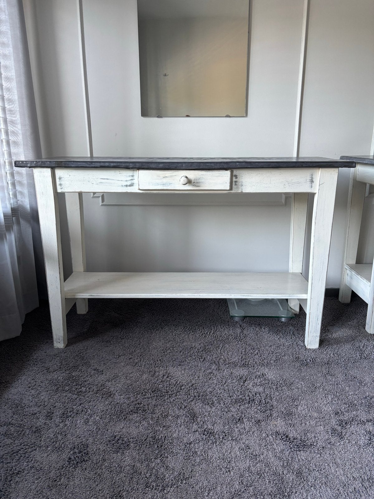 Set van 2 landelijke sidetables met lades, Ophalen, Gebruikt, 75 cm of meer, 60 cm of meer