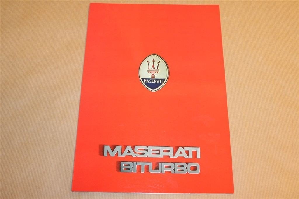 Zeldzame uitvouwfolder Maserati Biturbo - Circa 1990, Ophalen of Verzenden, Zo goed als nieuw, Overige merken