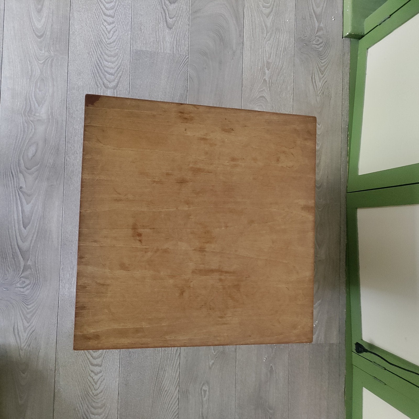 Salontafel kubus - Houten bijzettafel, Ophalen, Gebruikt, 50 tot 100 cm, Vierkant