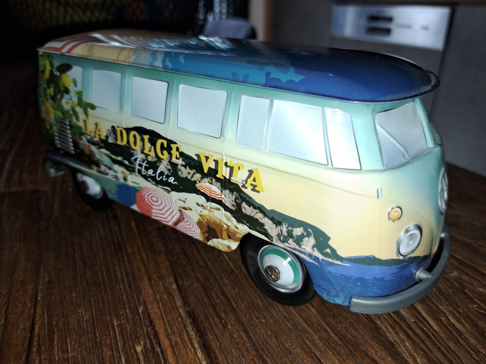 Mooie originele VW T1 bus koektrommel - La Dolce Vita, Hobby en Vrije tijd, Ophalen of Verzenden, Zo goed als nieuw
