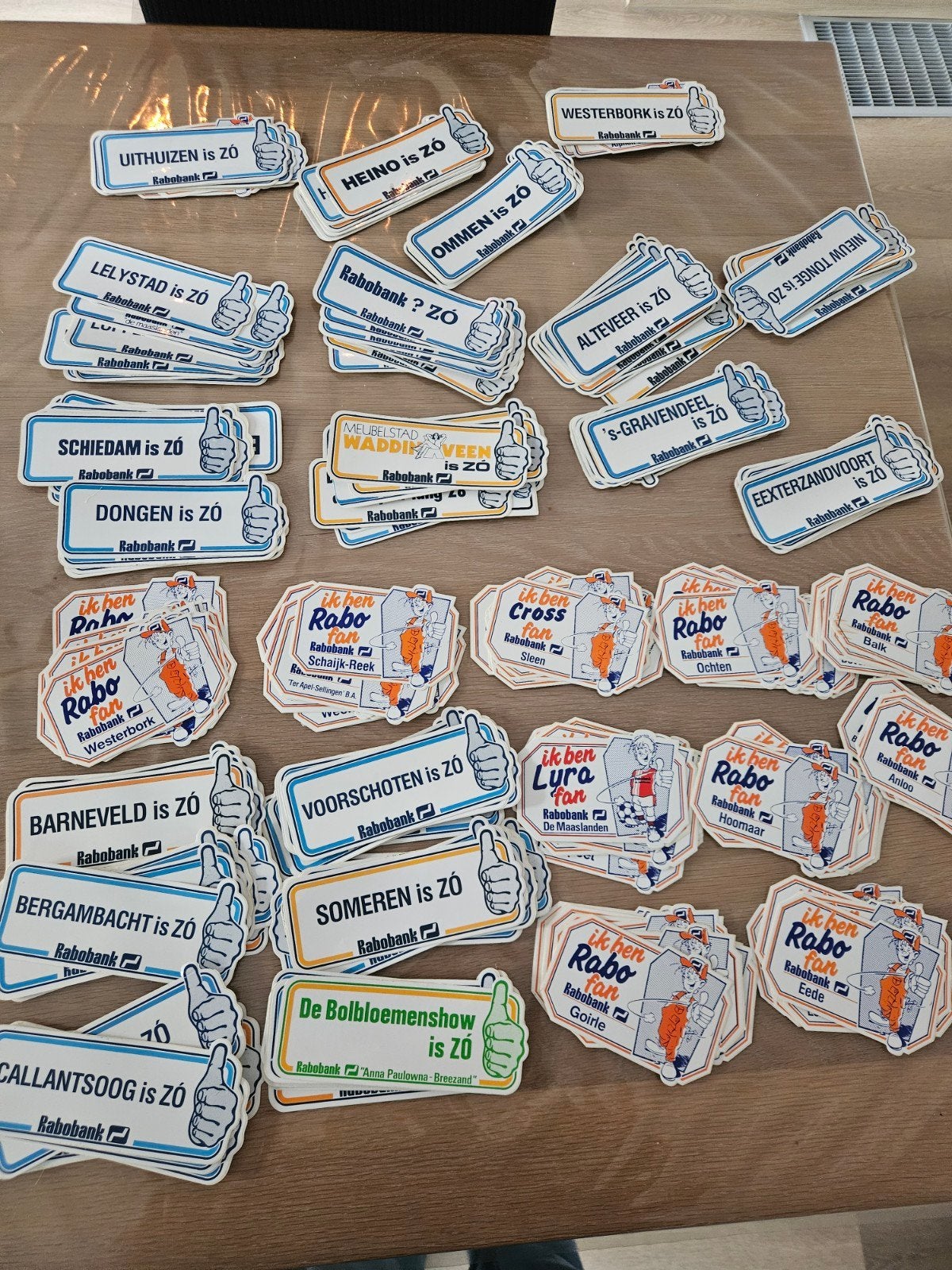 Rabobank stickers, Ophalen of Verzenden