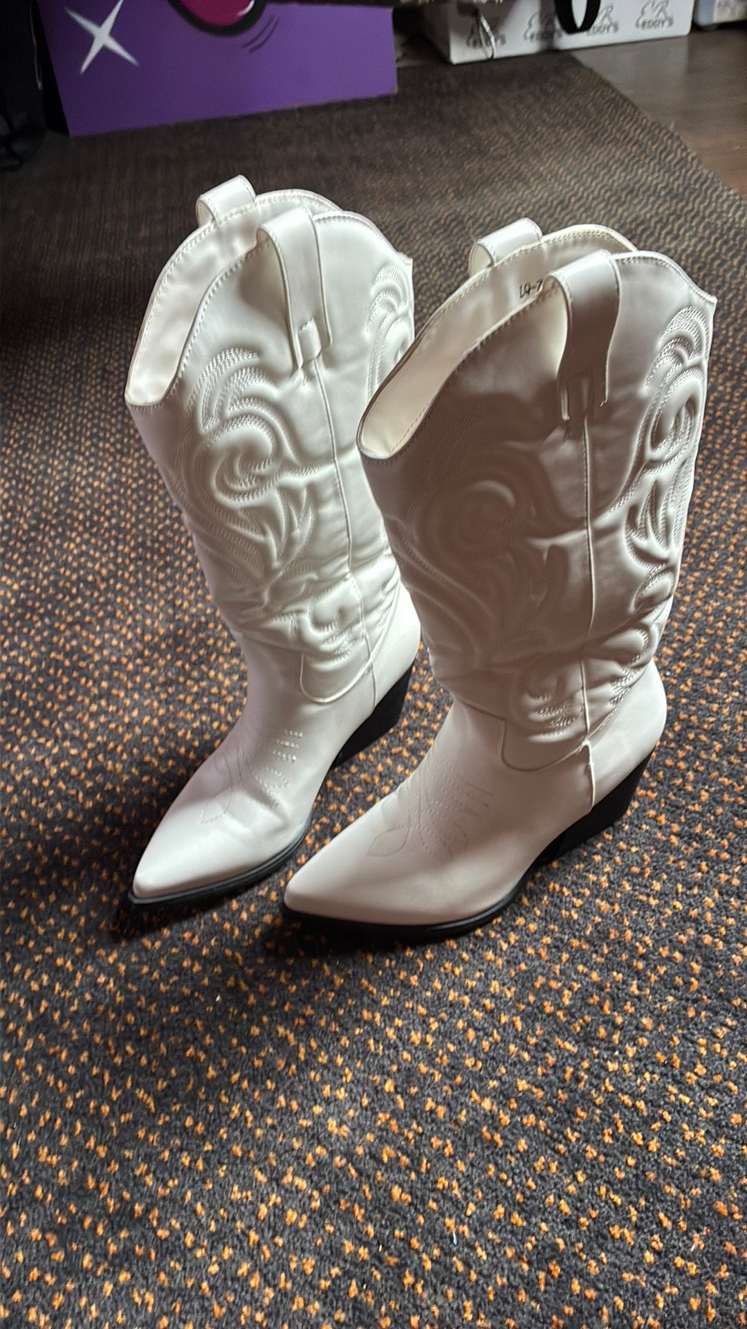 Cowboy laarzen wit maat 37, Ophalen of Verzenden, Zo goed als nieuw, Wit, Hoge laarzen