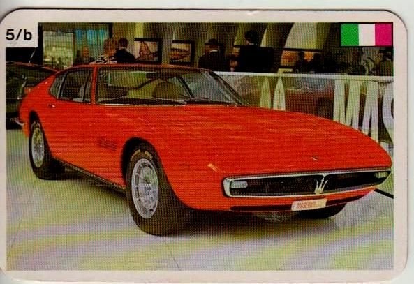 Kw423 autokaartje 5b maserati ghibili, Ophalen of Verzenden, Zo goed als nieuw, Auto's