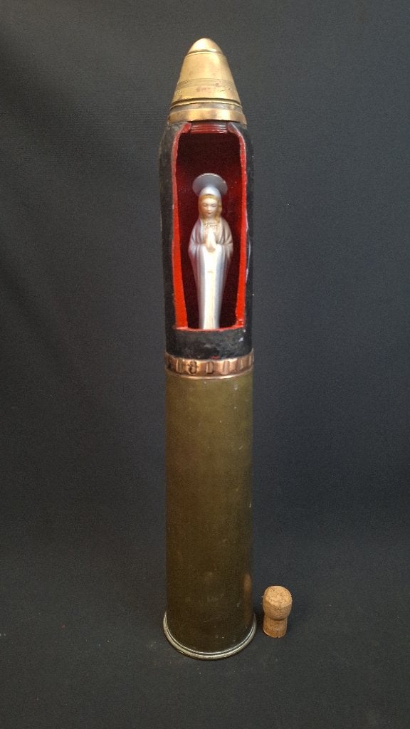 WO1 Britse 18 pounder Trench-art LEEG, Ophalen of Verzenden, Landmacht, Engeland, Hulzen of Bodemvondsten