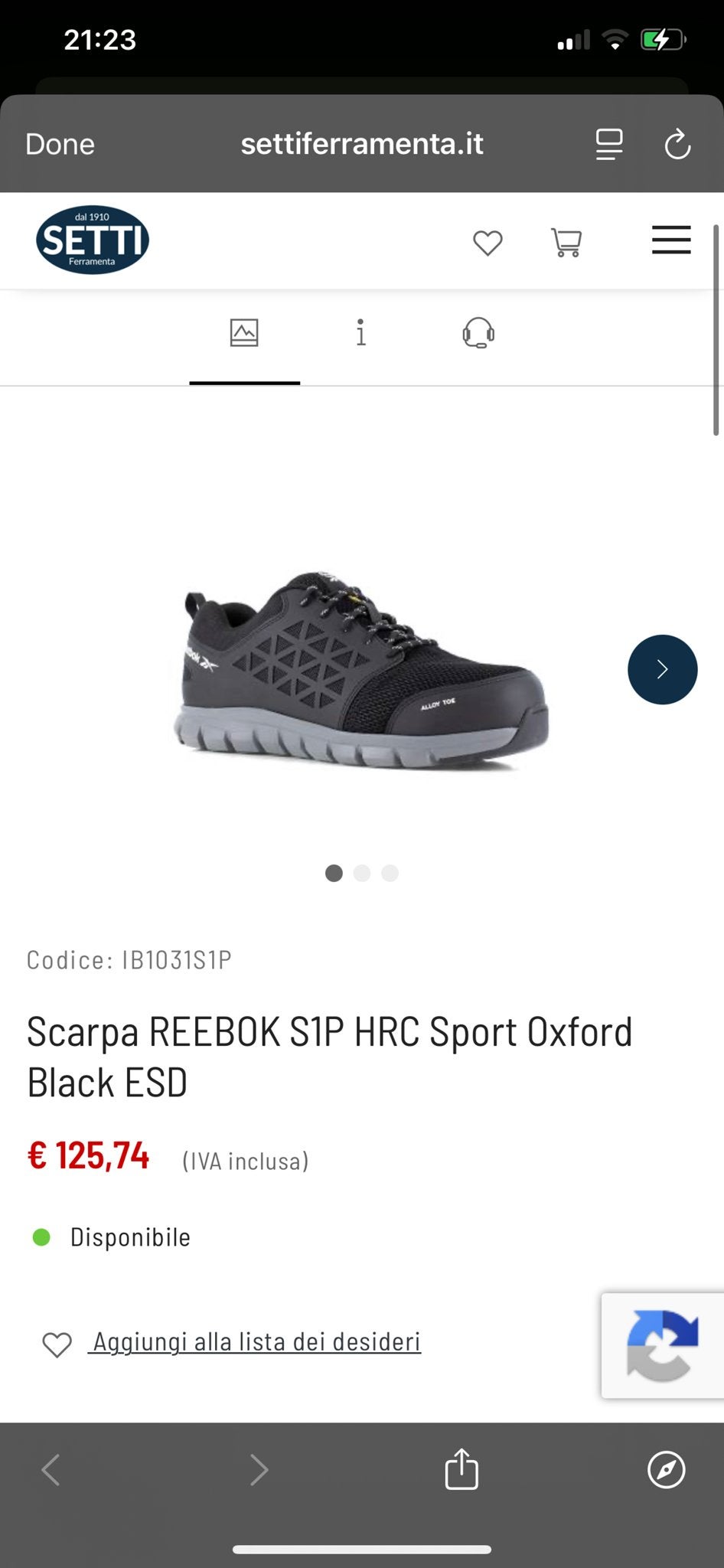 Reebok Black Sport Oxford Werkschoenen Maat 39, Ophalen of Verzenden, Gebruikt