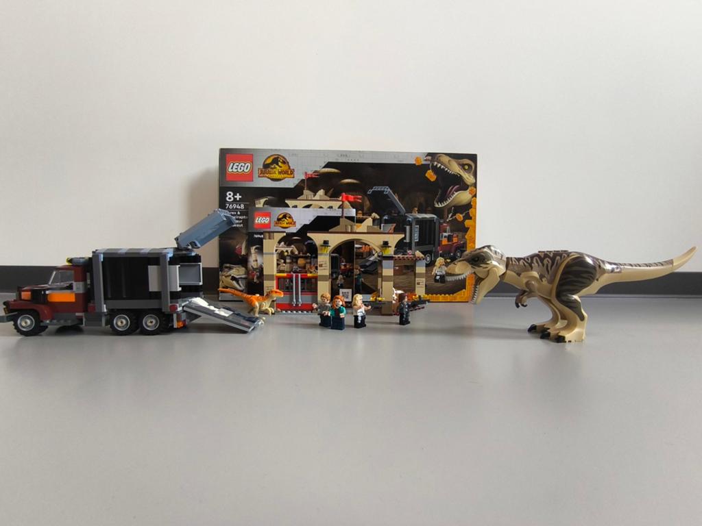 LEGO Jurassic World 76948 T. rex & Atrociraptor Dinosaurus, Ophalen, Jurassic World, Lego, Zo goed als nieuw