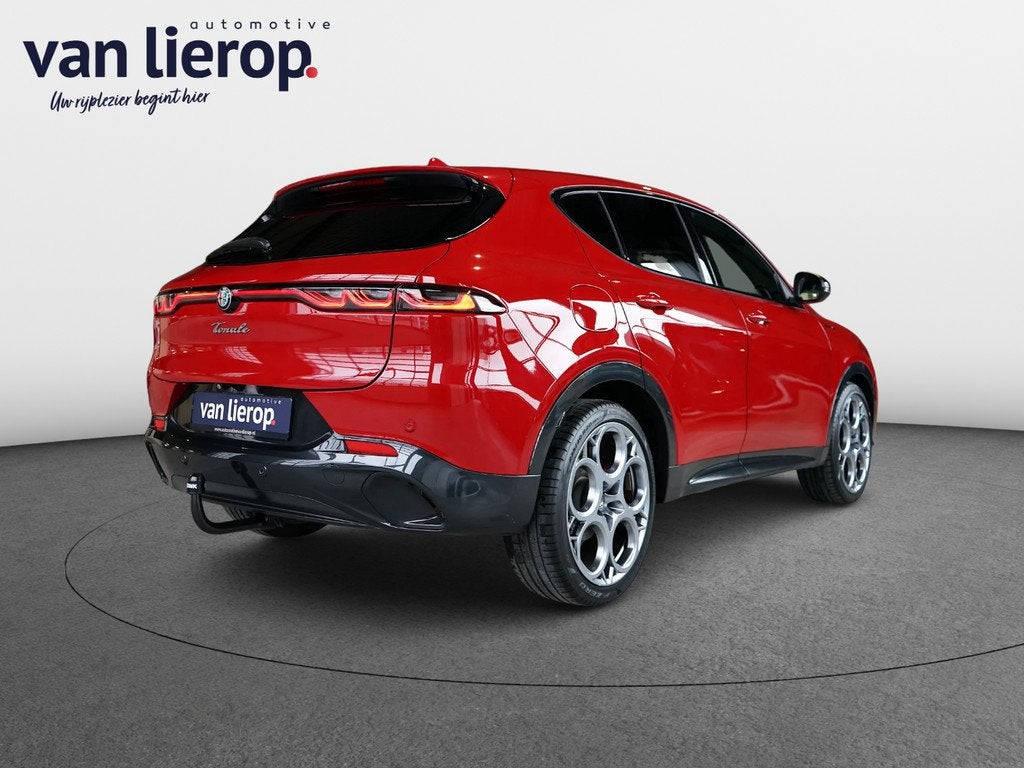 Alfa Romeo Tonale 1.5T Hybrid Edizione Speciale | TREKHAAK, Auto's, Alfa Romeo, Gebruikt, Zwart, 4 cilinders, Bedrijf