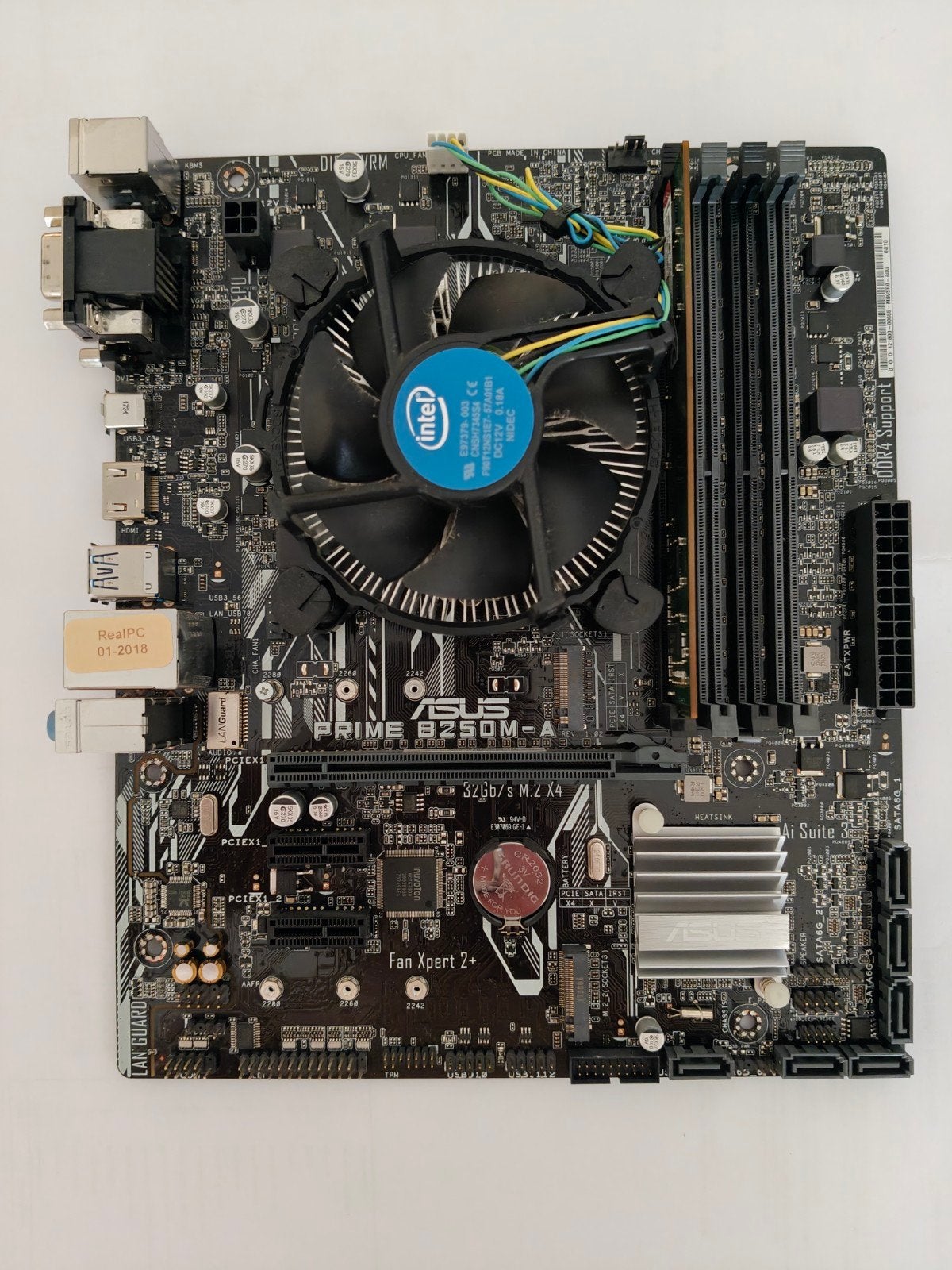 Asus moederbord + CPU + RAM, Gebruikt, LGA 1151, DDR4, Ophalen of Verzenden
