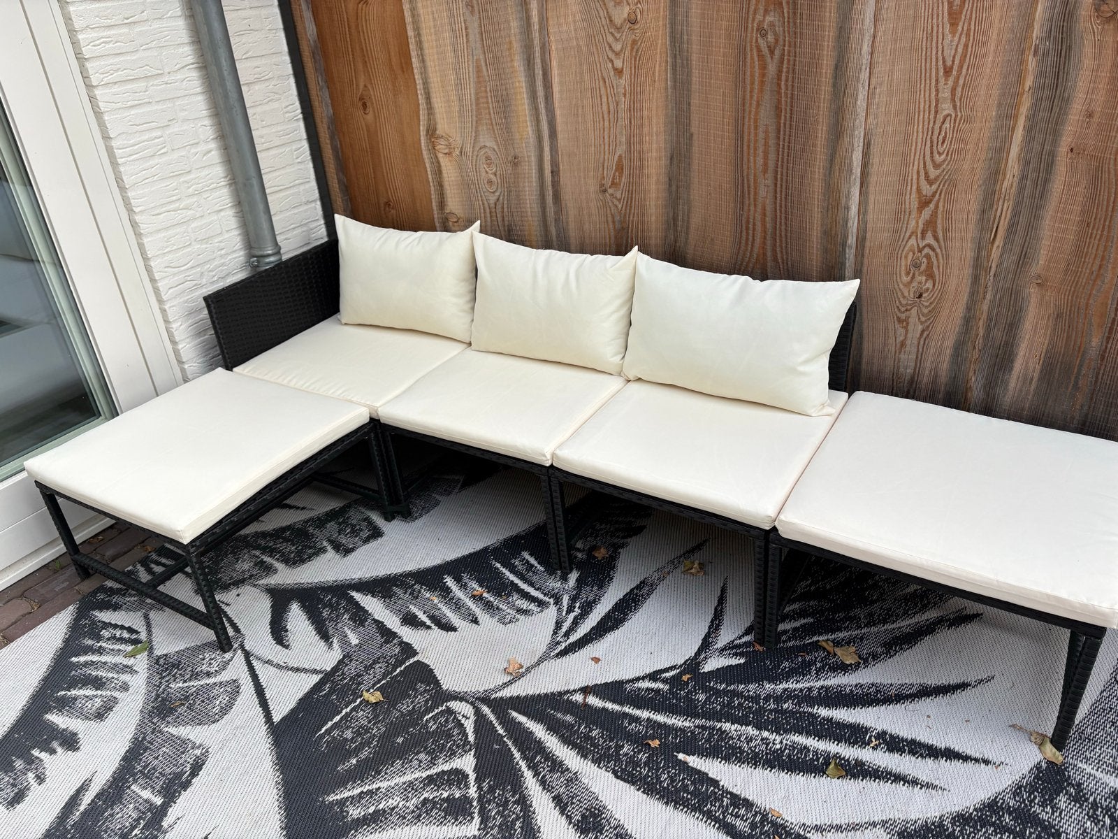Loungeset incl. kussens, Ophalen, 5 zitplaatsen, Zo goed als nieuw, Loungeset