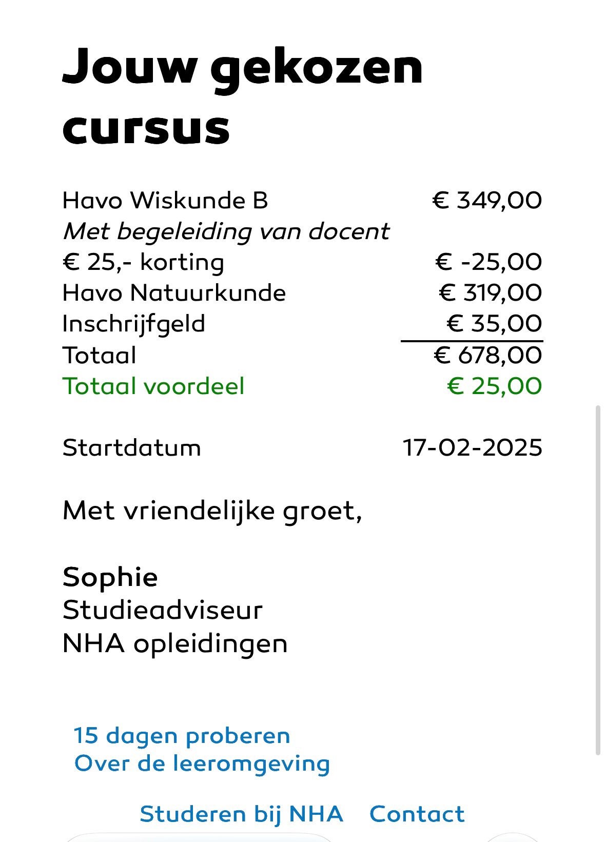 NHA Studiepakket Havo Scheikunde & Wiskunde B (Nieuw), Ophalen, Nieuw, Overige niveaus