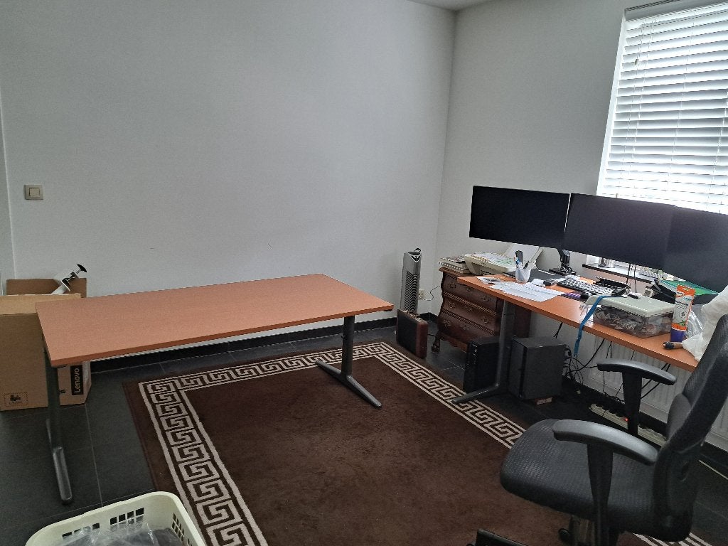 2 bureau tafels, 160 cm, Gebruikt, Hout, In hoogte verstelbaar