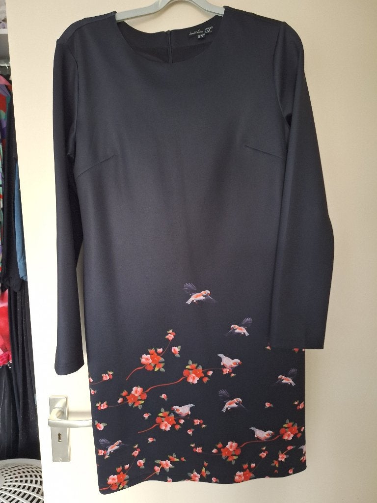 Jurk Smashed Lemon maat 42, xl zo goed als nieuw, Kleding | Dames, Zwart, Maat 42/44 (L), Ophalen of Verzenden, Zo goed als nieuw