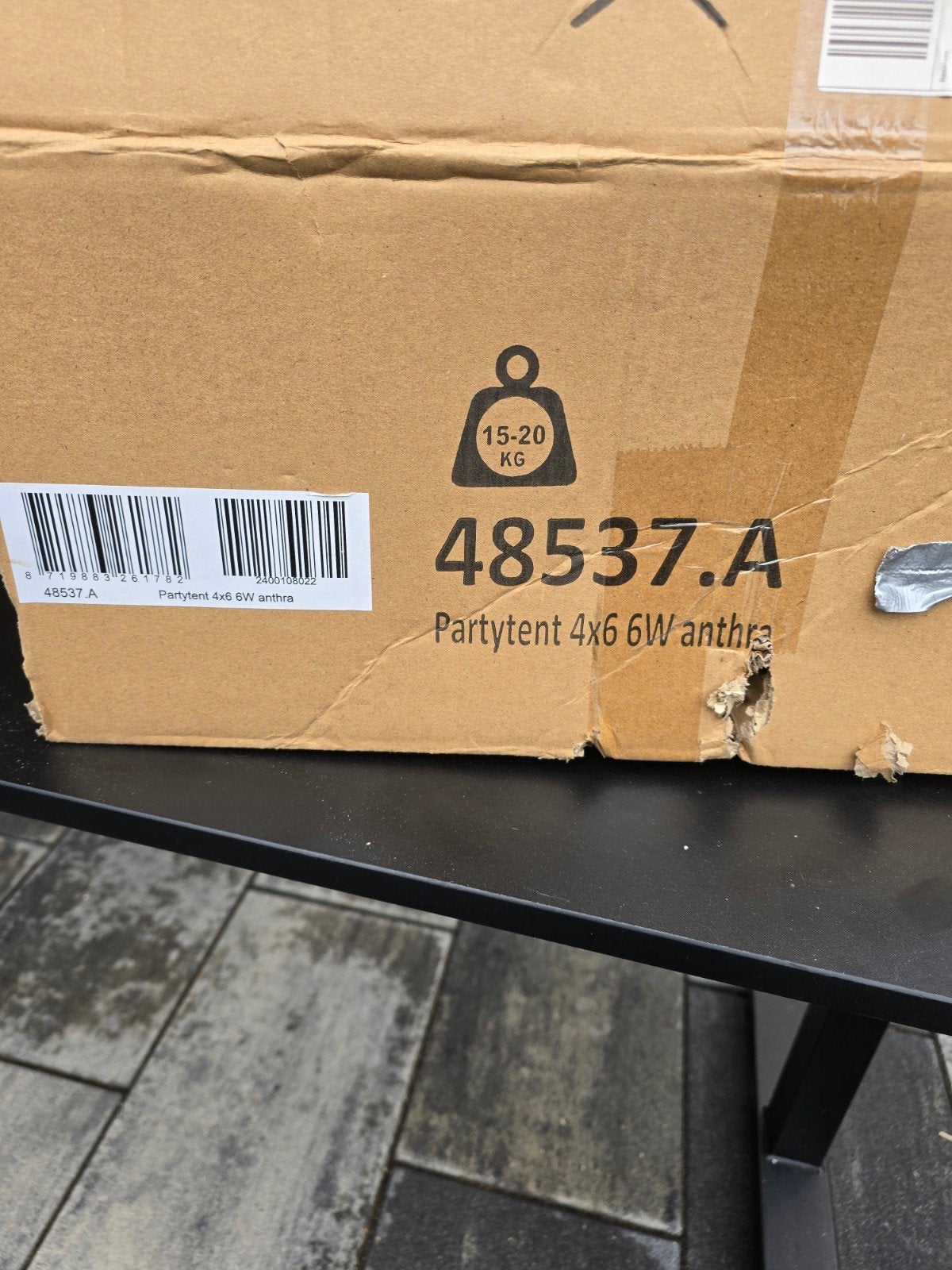 Partytent 4x6 Antraciet - Slechts 1x gebruikt!, Ophalen of Verzenden, Zo goed als nieuw