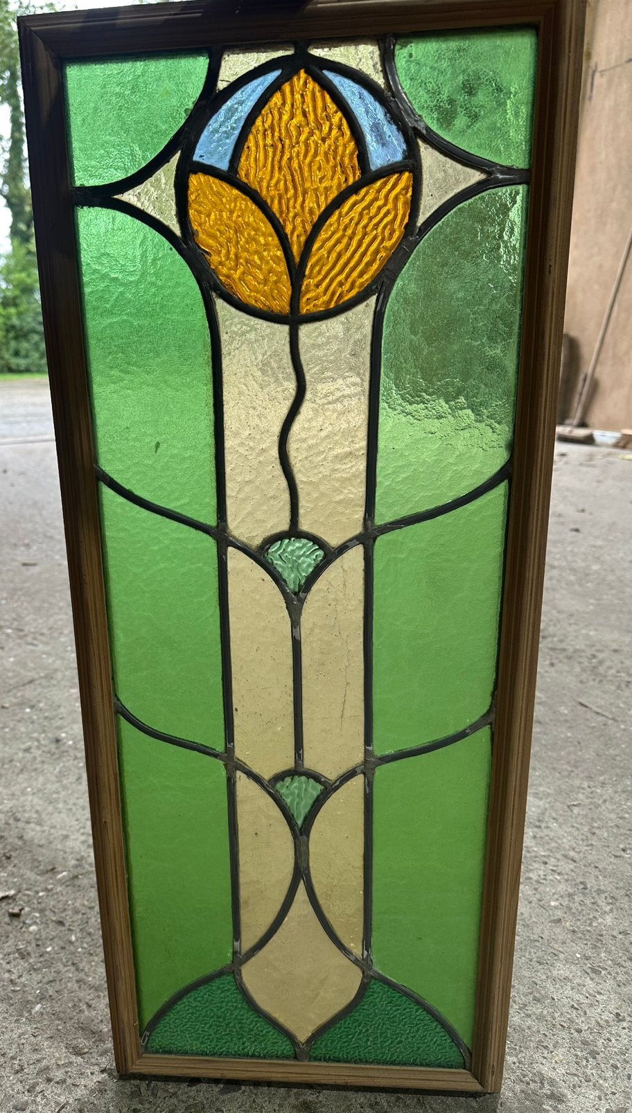 Glas in lood raam, Doe-het-zelf en Verbouw, Glas en Ramen, Ophalen, Gevelraam of Ruit, Minder dan 80 cm, Glas in lood