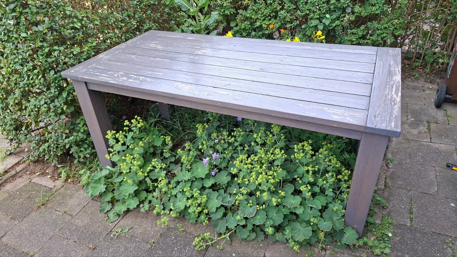 Gratis! Tuintafel 180x90x78 cm, Ophalen, Gebruikt, Rechthoekig, Hout