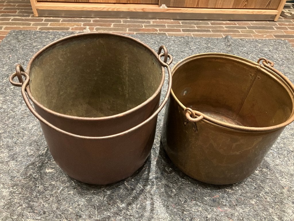 Koperen en messing ketel of bak, Antiek en Kunst, Ophalen, Koper