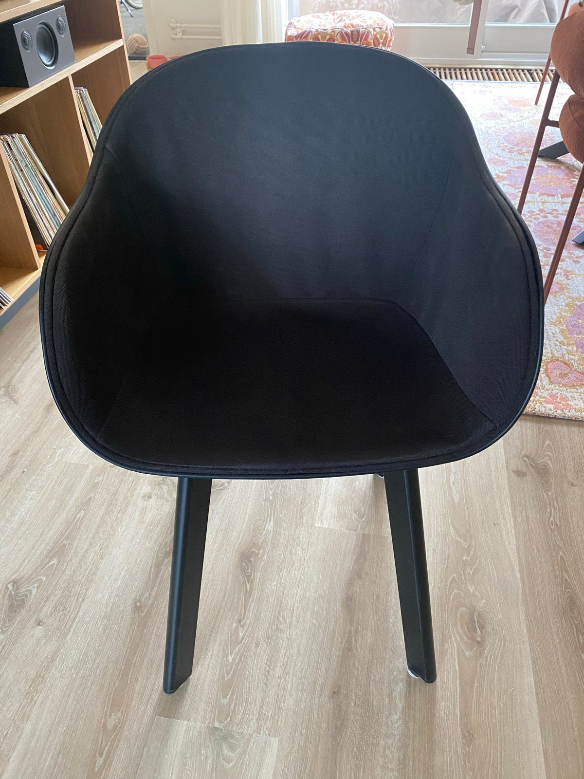 Set van 4 zwarte Kwantum kuipstoelen (in nette staat), Ophalen, Gebruikt, Zwart, Vier